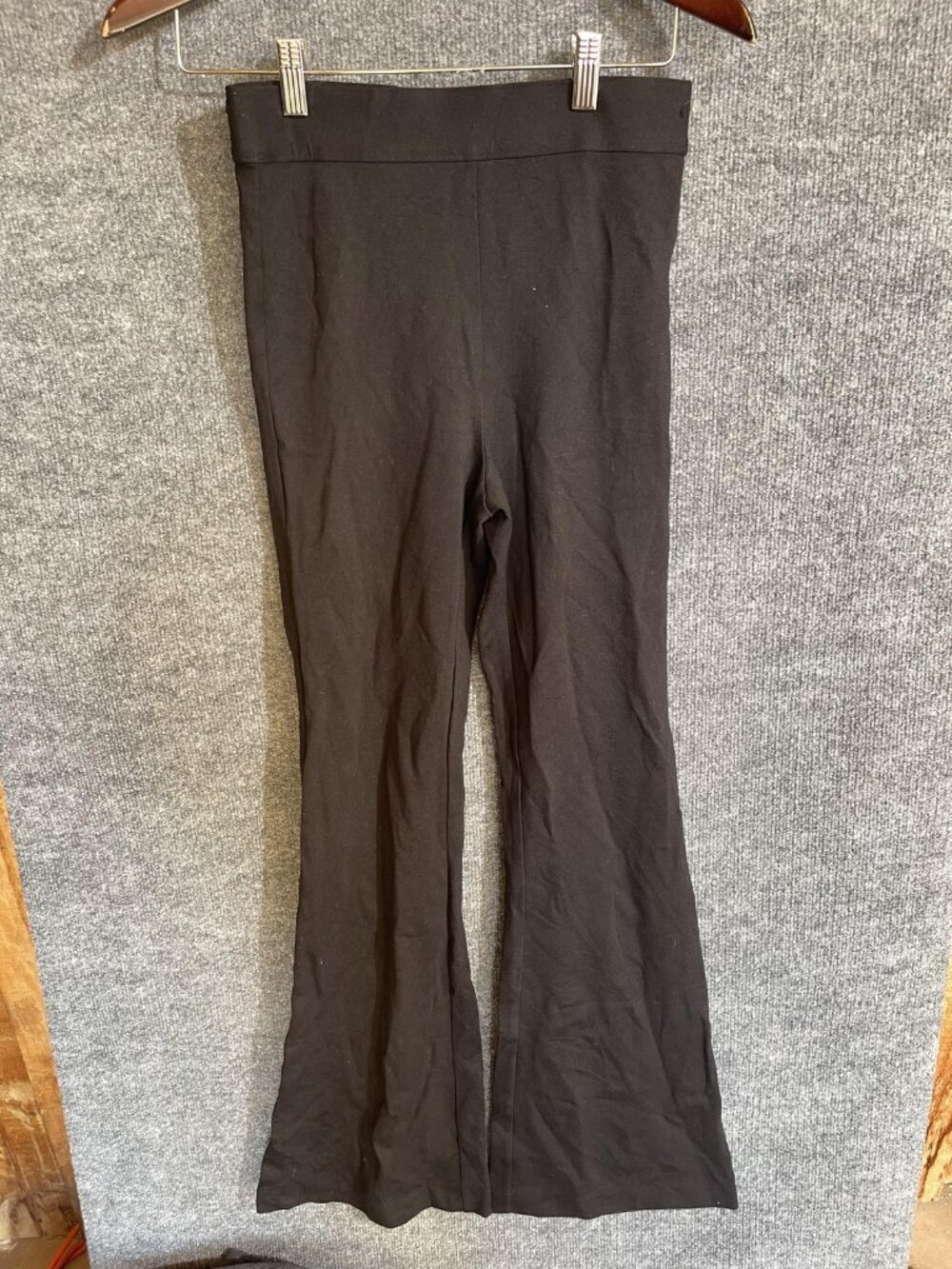 SUPPLY Sweatpants Womens Small Black Flare Leg Pull On Stretch Jersey Lounge